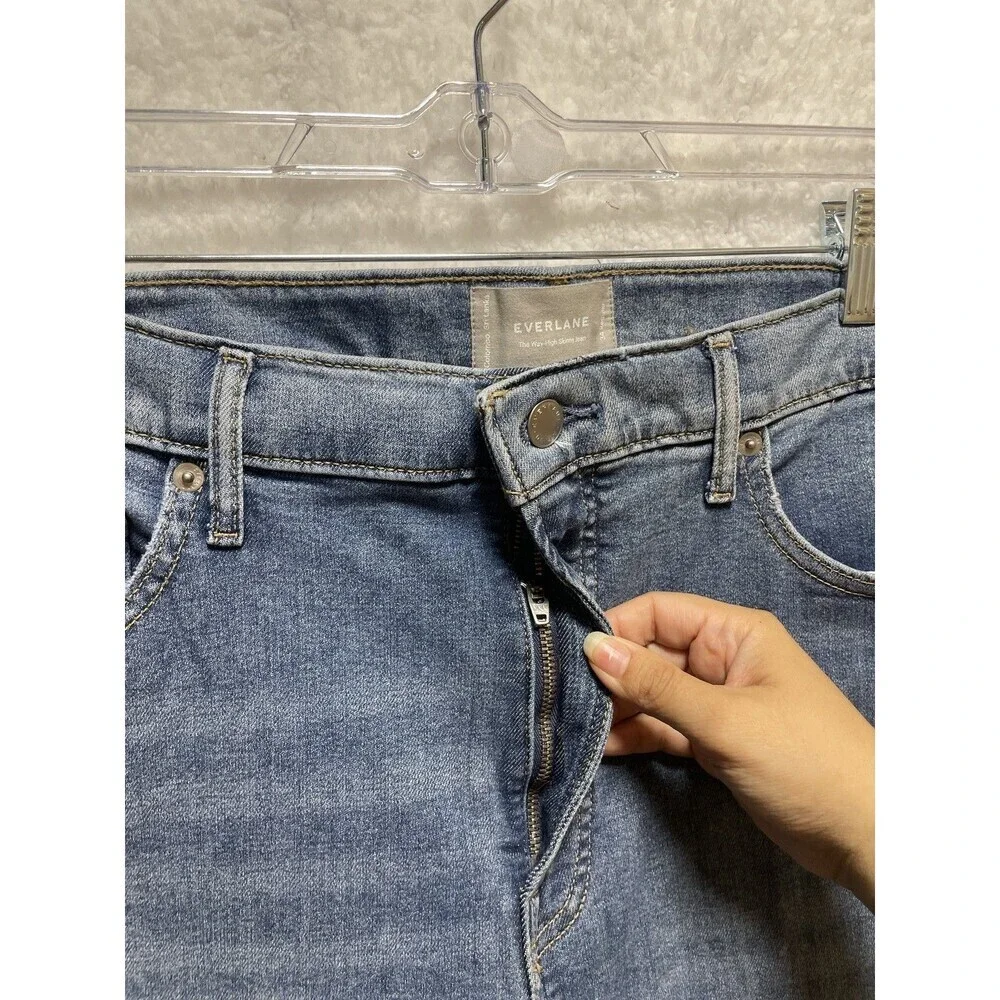 Everlane The Way High Skinny Jeans Women's‎ Size 34 Medium Wash Stretch Classic